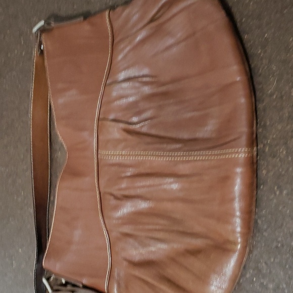 CLARK Leather Shoulder Bag.  Brown.  Made in England. - Picture 3 of 5